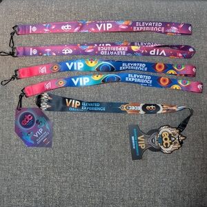 EDC VIP Lanyards and Passes - Set of 5